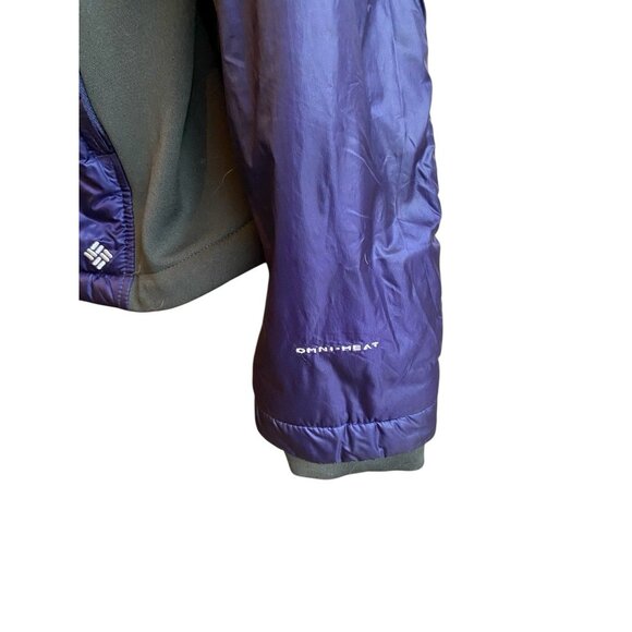 COLUMBIA OMNI HEAT WOMENS PURPLE AND BLACK HOODED JACKET SZ XL - Picture 3 of 7